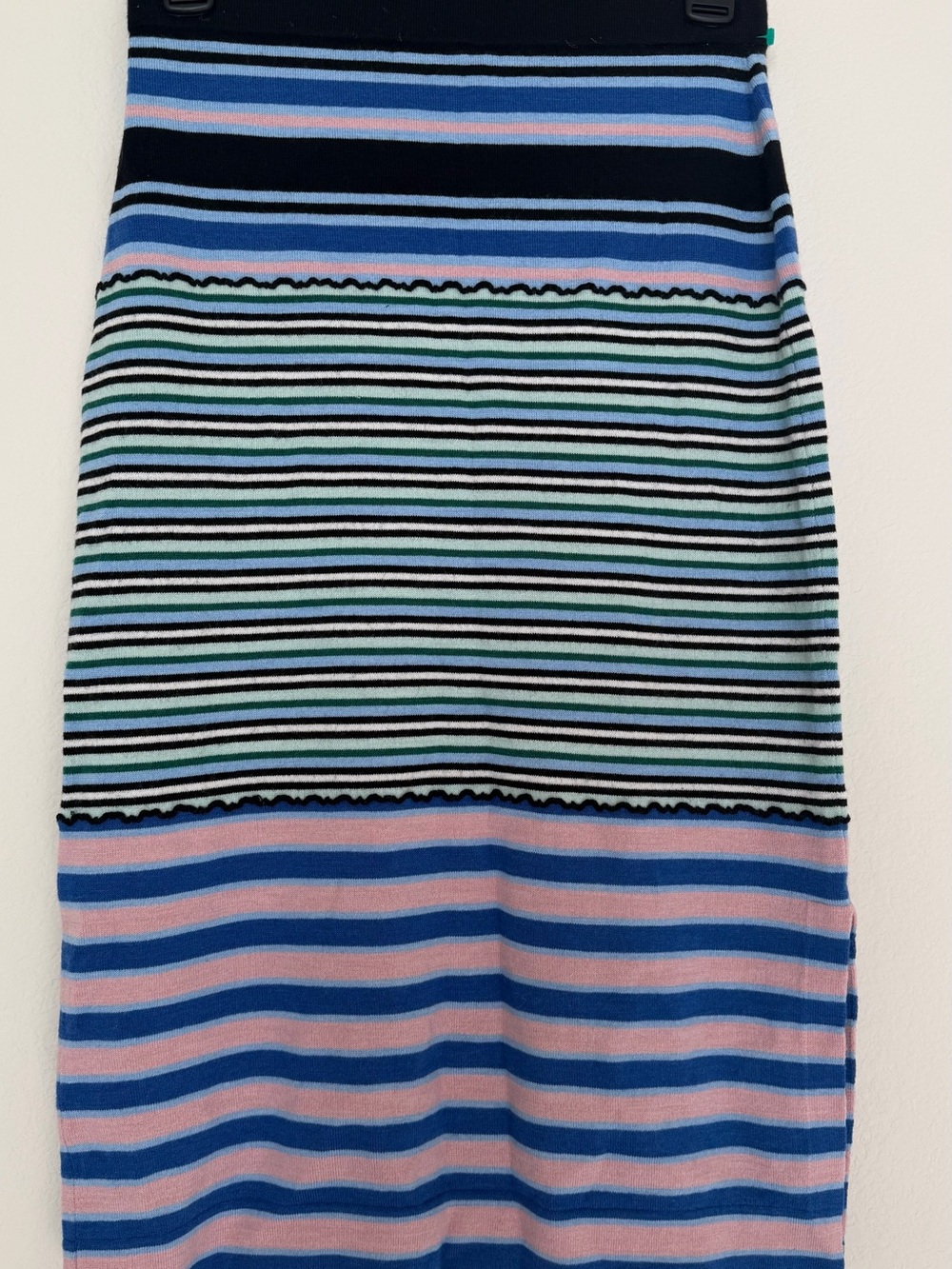 Marni Striped Midi Skirt in Blue, Pink, Black